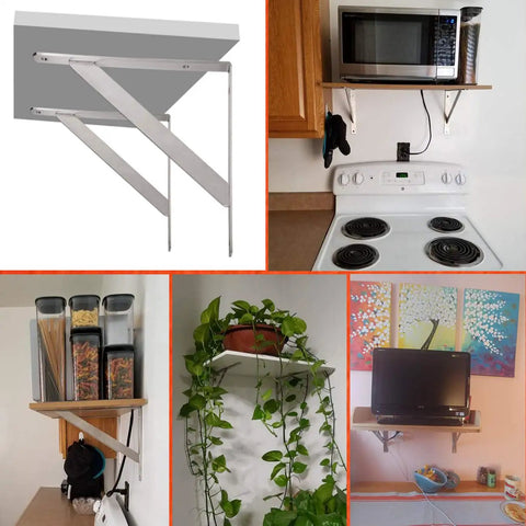 Heavy Duty Beefy Stainless Steel Shelf Brackets 16 By 12 Inches Max Load 550 Lb Built To Last Solid Corner Brace Right Angle Shelf Support