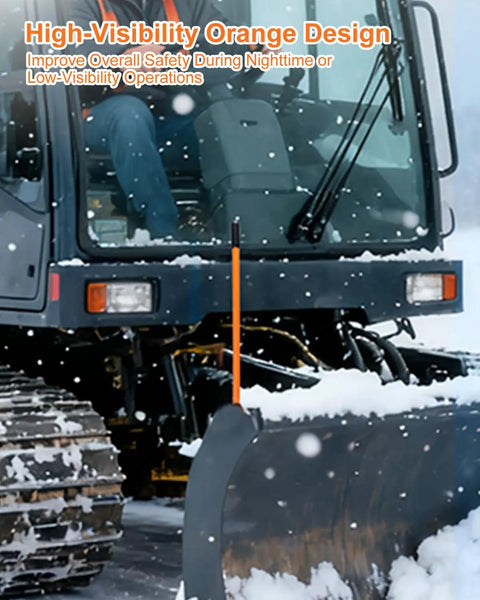 4 Piece 27 Inch Snow Plow Blade Marker Kit For Boss Blizzard Western Sno-Way Meyer Polaris And More in use on snow-covered plow