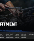 Mechanic working on Ford Crown Victoria 4.6L V8 Fuel Pump Replacement For 1998 Through 2000 Direct Fit Drop In For Lincoln Town Car And Mercury Grand Marquis OE Style E2272S P74868S XW1Z 9H307 AG engine fitment guide