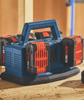 Ultra Fast 18V 6-Bay Battery Charger With 8 Amp Charge Delivers 80 Percent In 32 Minutes And 100 Percent In 50 Minutes