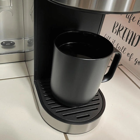 Replacement Drip Tray Platform For Compatible Coffee Makers With Stable Mug Support, Spill Proof Countertop Protection, Black Finish
