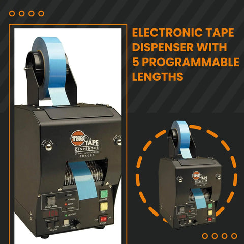Pro Level Industrial Grade Automatic Tape Dispenser No Sweat Electronic Tape Cutter Programmable Precision Cuts Up To 394 Inches with 5 lengths.