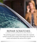 Windshield Crack Repair Kit Quick Fix For Chips And Cracks In Minutes With Invisible Finish shown repairing car windshield