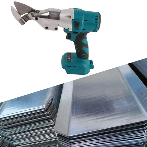Heavy Duty Cordless Electric Shears With 18V Battery And 360 Degree Rotating Head For Snipping Metal Sheet Fast cutting through stacked aluminum sheets.