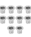 Heavy Duty Flange Pipe Base Kit 19mm For Wardrobe Closet Cupboard And Desk Installations, 10 Pack with visible screws