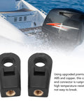 Two Pack Outboard Throttle And Shift Cable End Connectors Replacement Kit For Throttle And Shift Control Box Cables OE67275-9560 Compatible Boat Motors, showing connectors and boat motor
