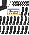 20 Piece Black 2020 Aluminum Extrusion Corner Bracket Set With Screws And Wrench For 20x20 Series 6mm Slot Profiles L Shape Connectors