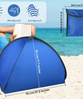 Portable Pop Up Pet Tent Sun Shade Shelter for Dogs, Cats, and Small Animals on sand, with UV protection and carry bag.