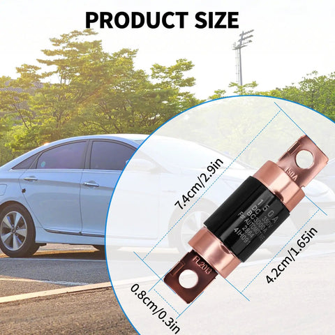 Top Shelf 150 Amp High Voltage Fuse Direct Replacement Plug And Play Straight Swap Compatible With Hyundai Sonata Hybrid 2011 To 2015 Kia Optima Smooth Ride size comparison with car background