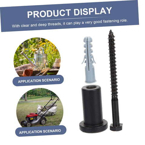 Adjustable Barn Door Hardware Kit With Track Spacers And Bolts, black and gray, heavy duty carbon steel for secure wall mount.
