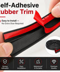 Flexible Rubber Edge Trim For Plywood Shelves 20 Ft Long Peel And Stick Edge Guard for 3/4 Inch Edges showcasing adhesive side