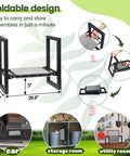 Heavy Duty 19 Inch Garden Stool And Kneeler With Upgraded Wider 1.6 Inch Cushion Foldable Portable Garden Chair, assembly steps.