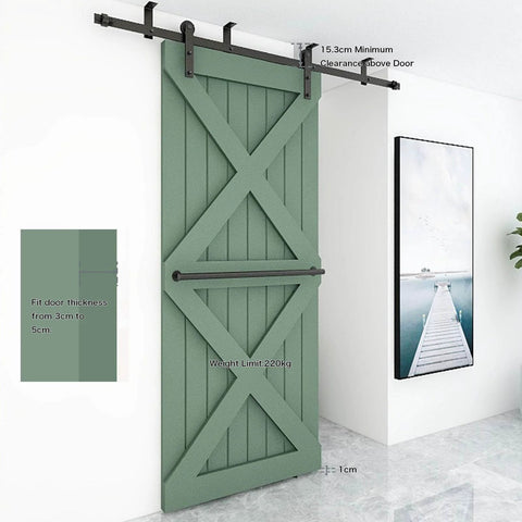 9 Ft Ceiling Mount Sliding Barn Door Hardware Kit For 54 Inch Wide Single Wood Door Built Tough Steel Smooth And Quiet Operation Easy Install 220 Lbs Weight Capacity Includes Rails L Brackets And Rollers