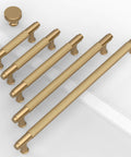 10 Pack Champagne Bronze Knurled Cabinet Knobs For Dresser Drawers Brass Cupboard Hardware For Cabinets CK0029 displayed