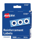 Self Adhesive Hole Reinforcement Stickers For One Quarter Inch Punches White Non Printable Reinforcement Labels For Three Hole Pages