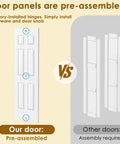 Comparison of pre-assembled bifold door and other doors, highlighting ease of installation with Bifold Door For 30 By 80 Opening.
