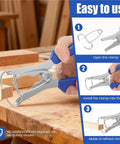 24Pcs Heavy Duty Miter Spring Clamp and Plier Kit For Woodworking Pros Steel Tools With Storage Ring Perfect For Picture Frame Molding Projects used on wood