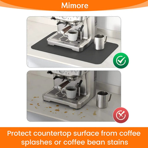 Coffee Bar Mat For Countertop 24x16 Absorbent Anti Slip Dish Drying Mat That Hides Coffee And Milk Stains Spill Proof Kitchen Accessory