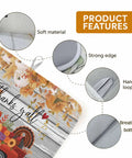 Set Of 2 Absorbent Microfiber Dish Drying Mats For Kitchen Counter 16 X 18 Inches Machine Washable with features label