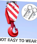 Beefy Heavy Duty Stainless Steel Eye Bolt M10x60 With Nut And Washers For Secure Rigging And Lifting Durable Eye Screw Hook Weather Resistant Hardware For Industrial Home And Workshop Use installed on lifting hook