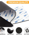 Non Slip Furniture Pads Grippers For Hardwood Floors Self Adhesive Silicone Floor Protectors For Furniture Cuttable Rubber Feet Heavy Duty 4 Pack 60 Inch Long Black showing adhesive side and premium features.