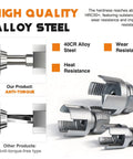 Heavy Duty PVC Pipe Threader Kit For Drill Six One Internal External Threading Tool With 1/2 Inch 3/4 Inch 1 Inch Dies showcases high quality alloy steel construction.
