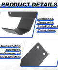 Wall Mount Jack Stand Organizer For Hydraulic Floor Jacks, Heavy Duty Car And Truck Tool Storage Rack, black steel details