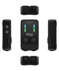 Front and side views of iRig Pro Duo IO USB audio interface dual channel 24 bit with TRS balanced outputs and headphone jack.