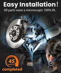 Installation of Honda Civic Front Geomet Brake Kit With Drilled And Slotted 281.6mm Rotors And Ceramic Pads for 2013-2021