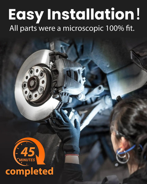 Installation of Honda Civic Front Geomet Brake Kit With Drilled And Slotted 281.6mm Rotors And Ceramic Pads for 2013-2021