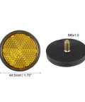Orange Plastic Reflective Mounts For Motorcycle And Bike 2 Pack Universal Screw On Reflectors M6x1.0 Durable Warning Safety