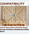 Zinc Plated Barn Door Jamb Latch With Hook For Bi Parting Doors 7 Inch Secures sliding barn doors and gates closed
