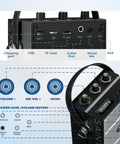 Close-up view of All In One Wireless Voice Amplifier With Handheld Mic And Portable Bluetooth Speaker For Teachers And Events S98 Pro showing ports and controls.