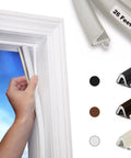 Door Frame Kerf Weather Stripping Seal Non Adhesive PU Foam With PE Cover Groove Slot Installation 26ft White Flanged