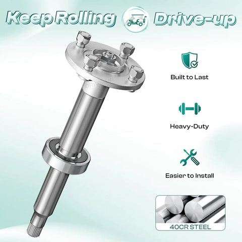 Heavy Duty Golf Cart Rear Axle Shaft Assembly Replacement For Yamaha G29 Electric Models 2007 To 2014 Driver Side Short Axle Kit, featuring 40Cr steel and easy installation.