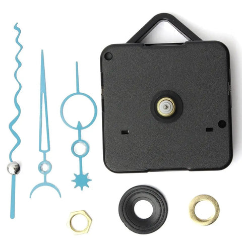 Blue DIY Clock Repair Kit With Quartz Spindle Movement For Wall Clocks Hand Tool Essentials