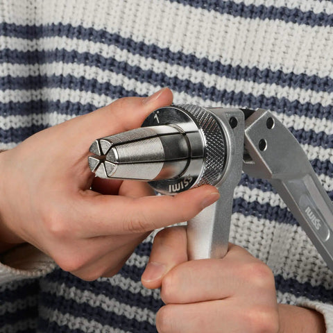 Person using ProPEX Expansion Tool Kit For PEX A Tubing With One Half Three Quarter And One Inch Expansion Heads Meets ASTM F1960 Chrome Plated