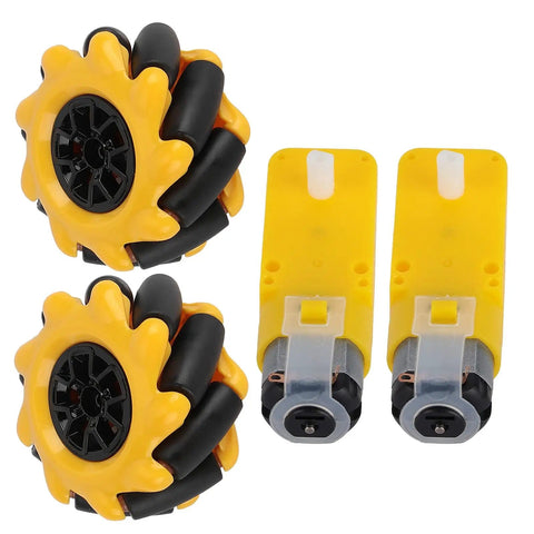 Omni Directional Mecanum Wheel For DIY Robot Car Kit, 48mm Rubber Coated Wheel With Left And Right Translation, Wireless Smart Car Wheel