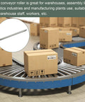 Heavy Duty Stainless Steel Conveyor Roller Replacement For Warehouses Factories And Logistics With Butter Smooth Glide Design One Inch Diameter By 20 Inch Length on conveyor with boxes.