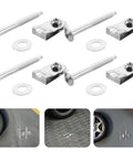 Heavy Duty Silver Stainless Bed Nut Hardware Kit With Mounting Bolts For Truck Toolbox And Body Mounts Built To Last Quiet Ride Road Tough Ready For The Long Haul Durable Rust Resistant Steel Fasteners, 4-piece set