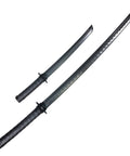 Dope Polypropylene Training Sword Set With Long 39 Inch And Short 23.5 Inch Black Practice Swords for martial arts drills