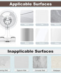 Clear Suction Cup Razor Holder 2-Pack For Shower showing applicable surfaces like glass, tile, metal, and marble with a clear holder.