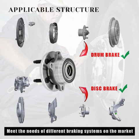 Front Or Rear Wheel Bearing Hubs Assembly For Ford Explorer And Police Interceptor Utility 5 Lug ABS 512460 drum and disc brake compatibility