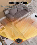 Portable Space Heater With Remote Control, 17 Inch 1500W PTC Ceramic Heater, 70 Degree Oscillation in living room