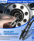 Upgraded Spindle Snap Ring Pliers For Ford Super Duty 2007 And Newer Heavy Duty Internal External Snap Ring Tools in use