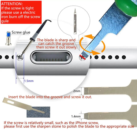 Damaged Screw Removal Kit For iPhone And Cell Phones With Tiny Screw Extractor Set USB 5V Power Supply Electric Soldering Iron