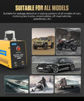 Pro Grade EVAP Smoke Tester For Cars With Built In Air Pump 12V Vacuum Diagnostic Tool next to various vehicles