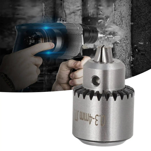 Versatile Mini Drill Chuck With 1/8 Inch Shaft For Lathes And Electric Drills Including Chuck Key in action