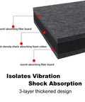 Three Layer Studio Monitor Isolation Pads With Foam Riser, showing 3-layer thickened sound and vibration absorption design.