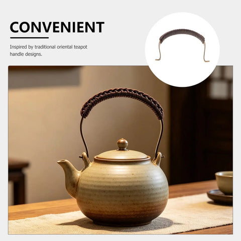 Swap In Replacement Teapot Handle For Ceramic Pots And Porcelain Teapots Heat Resistant Ergonomic Grip Easy Fit For Vintage Japanese Chinese Style Teaware Repair And Tea Ceremony Accessories on ceramic teapot